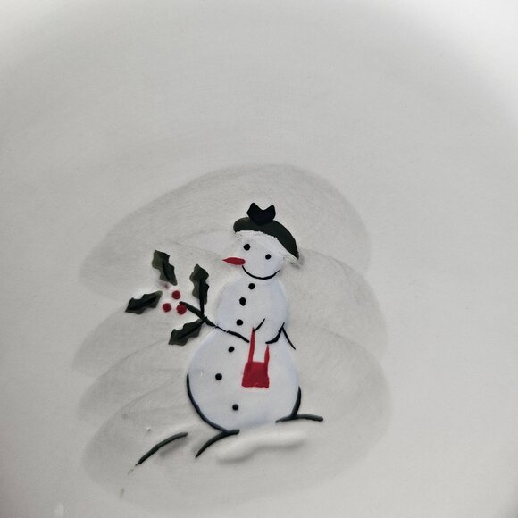 Williams Sonoma Set of 6 Assorted Snowman Dessert Plates Seasonal Collection - Picture 7 of 14